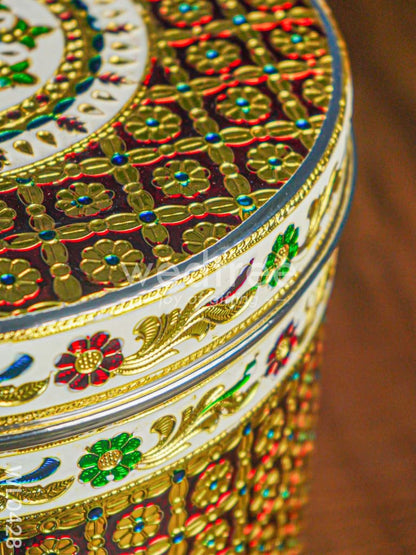 Meenakari Dabba 10 Inch - WL0428