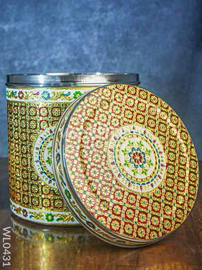 Meenakari Dabba 12 inch  - WL0431