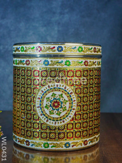 Meenakari Dabba 12 inch  - WL0431