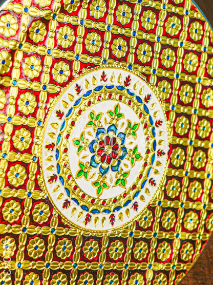 Meenakari Dabba 12 inch  - WL0431