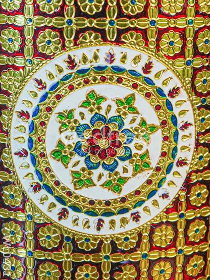 Meenakari Dabba 12 inch  - WL0431