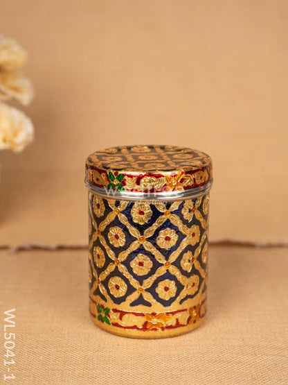 Meenakari Dabba - 6 inch - Blue - WL5041-1