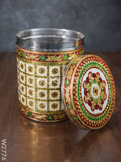 Meenakari Dabba - 7 inch- W2776