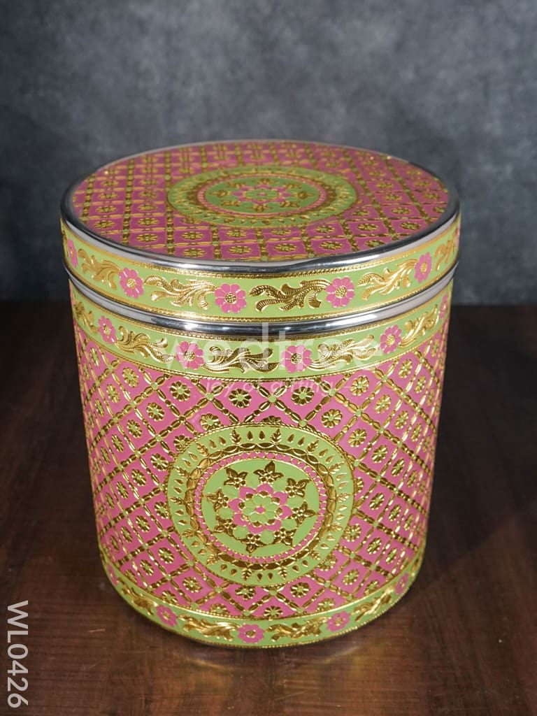 Meenakari Dabba with Floral Design WL0426
