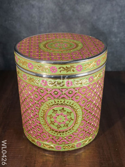 Meenakari Dabba with Floral Design WL0426