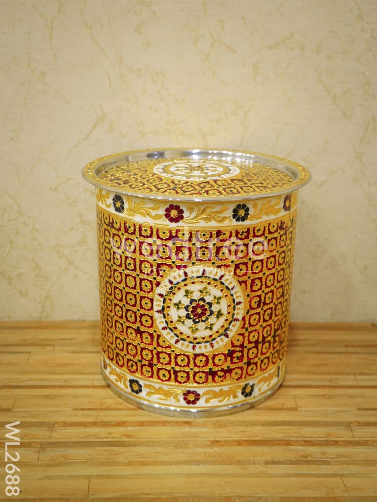 Meenakari Drum - 12 inches - WL2688