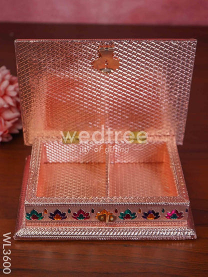 Meenakari Dry Fruit Box - Copper Finish - WL3600