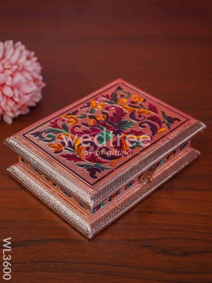 Meenakari Dry Fruit Box - Copper Finish - WL3600