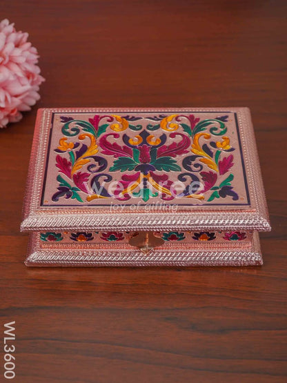Meenakari Dry Fruit Box - Copper Finish - WL3600