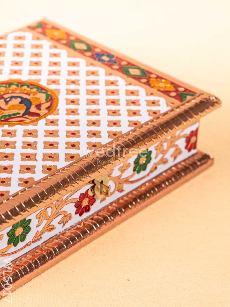 Meenakari Dry Fruit Box - Copper - WL5017