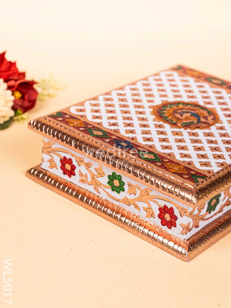 Meenakari Dry Fruit Box - Copper - WL5017