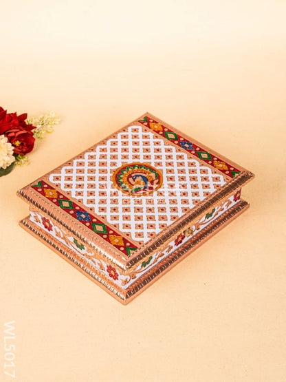 Meenakari Dry Fruit Box - Copper - WL5017