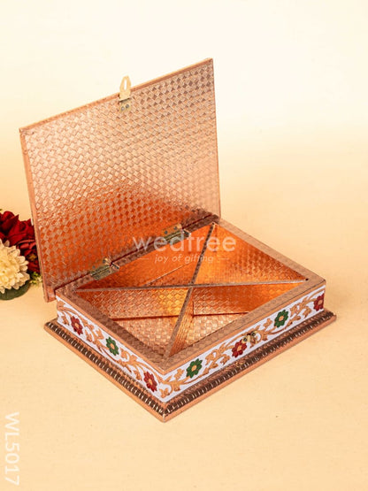 Meenakari Dry Fruit Box - Copper - WL5017