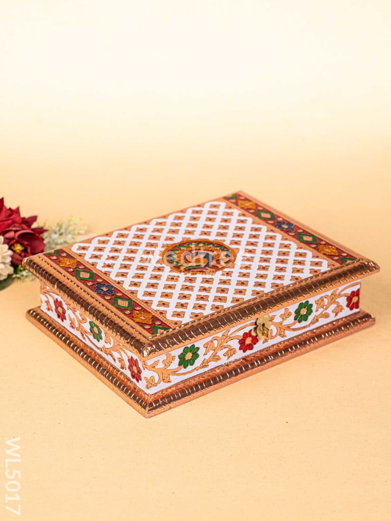 Meenakari Dry Fruit Box - Copper - WL5017
