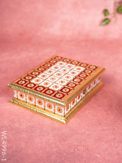 Meenakari Dry Fruit Box - Gold - WL4996-1