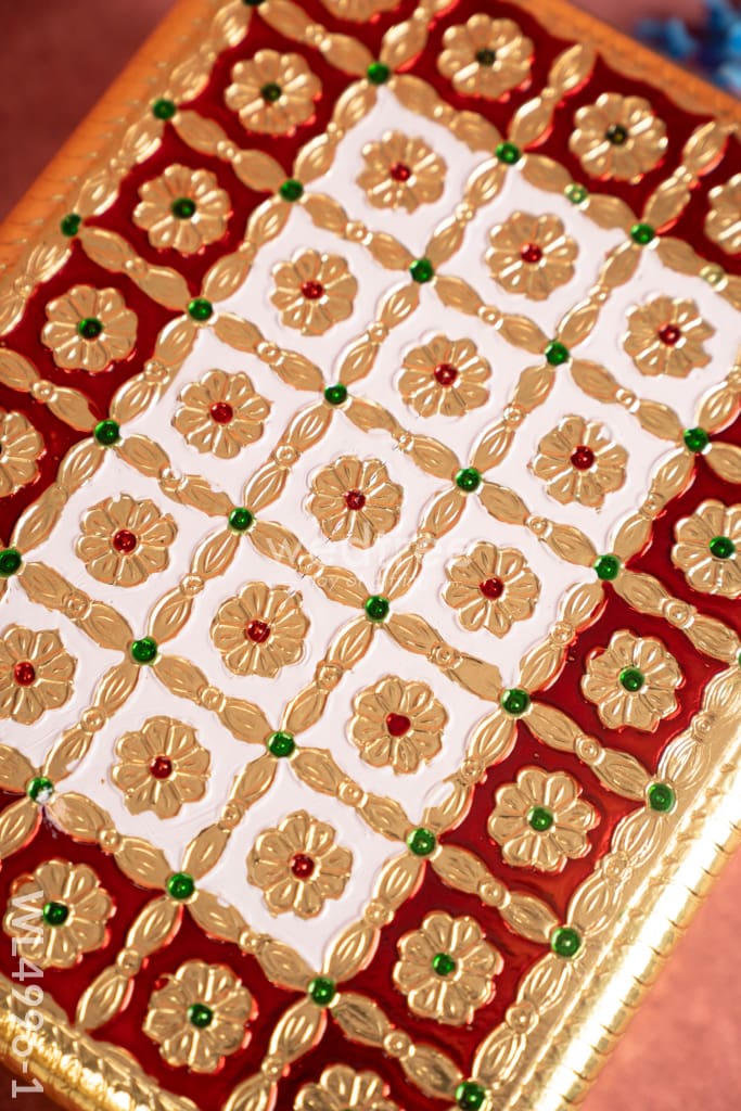 Meenakari Dry Fruit Box - Gold - WL4996-1