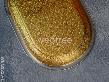 Meenakari Floral Oval Plate - WBG1335