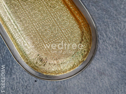 Meenakari Floral Oval Plate - WBG1335
