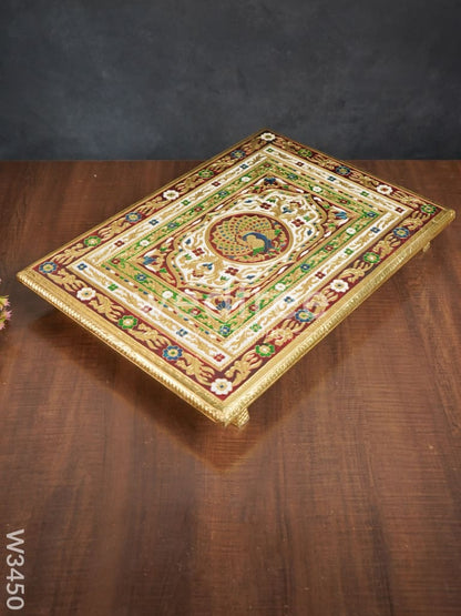 Meenakari Golden Manai - 21 inch x 15 inch - W3450