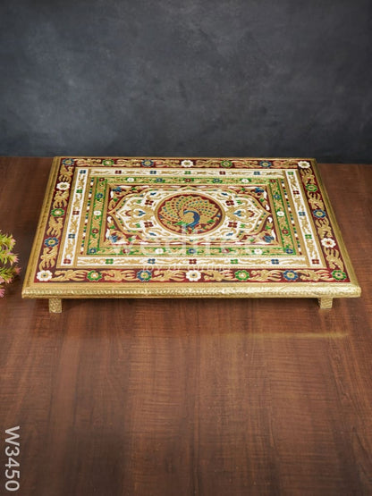 Meenakari Golden Manai - 21 inch x 15 inch - W3450