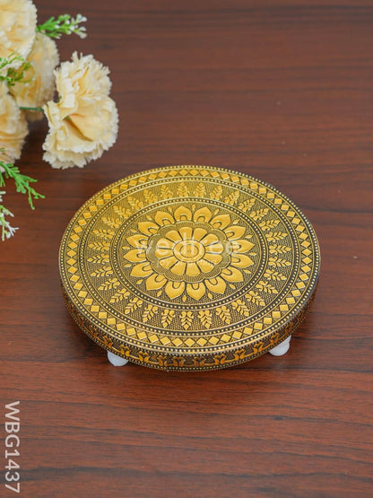 Meenakari Golden Oxidised Manai - WBG1437
