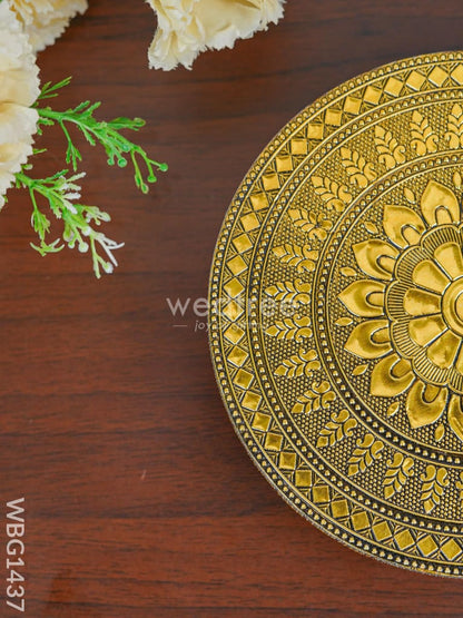 Meenakari Golden Oxidised Manai - WBG1437