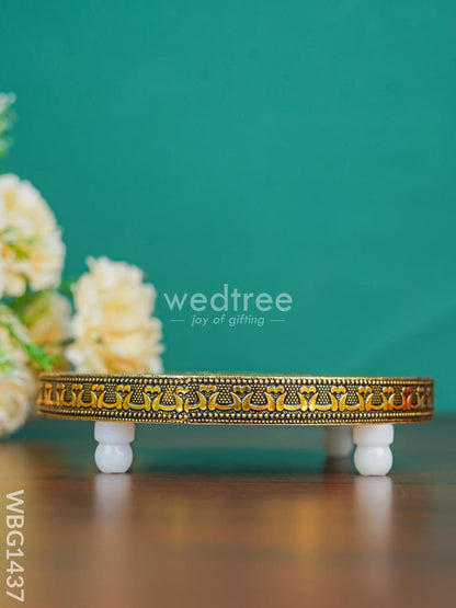 Meenakari Golden Oxidised Manai - WBG1437