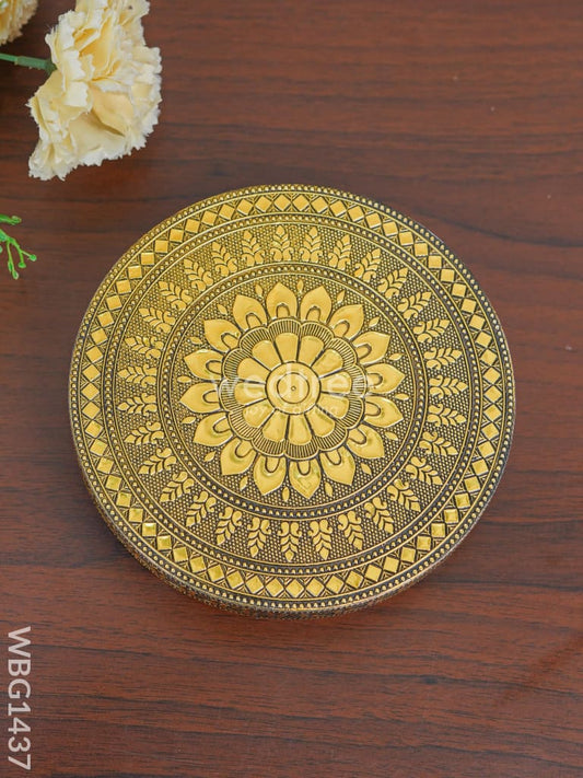 Meenakari Golden Oxidised Manai - WBG1437