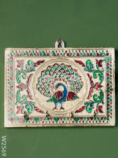 Meenakari - Key Hanger with Peacock Design - W2569