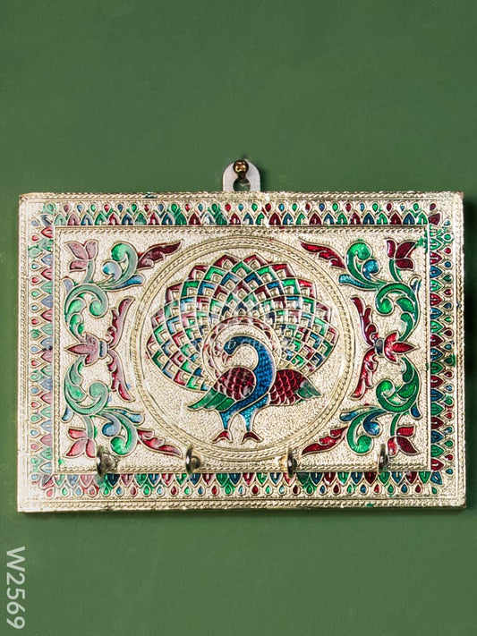 Meenakari - Key Hanger with Peacock Design - W2569