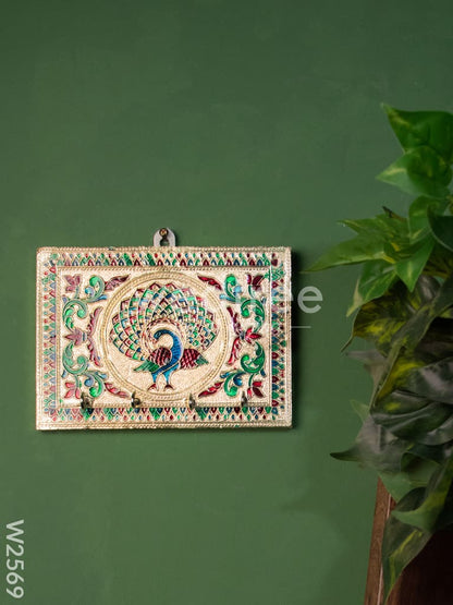 Meenakari - Key Hanger with Peacock Design - W2569