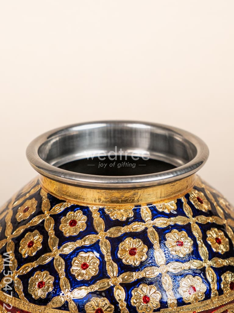 Meenakari Kudam - 7 inch - Blue - WL5047-2