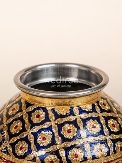 Meenakari Kudam - 7 inch - Blue - WL5047-2