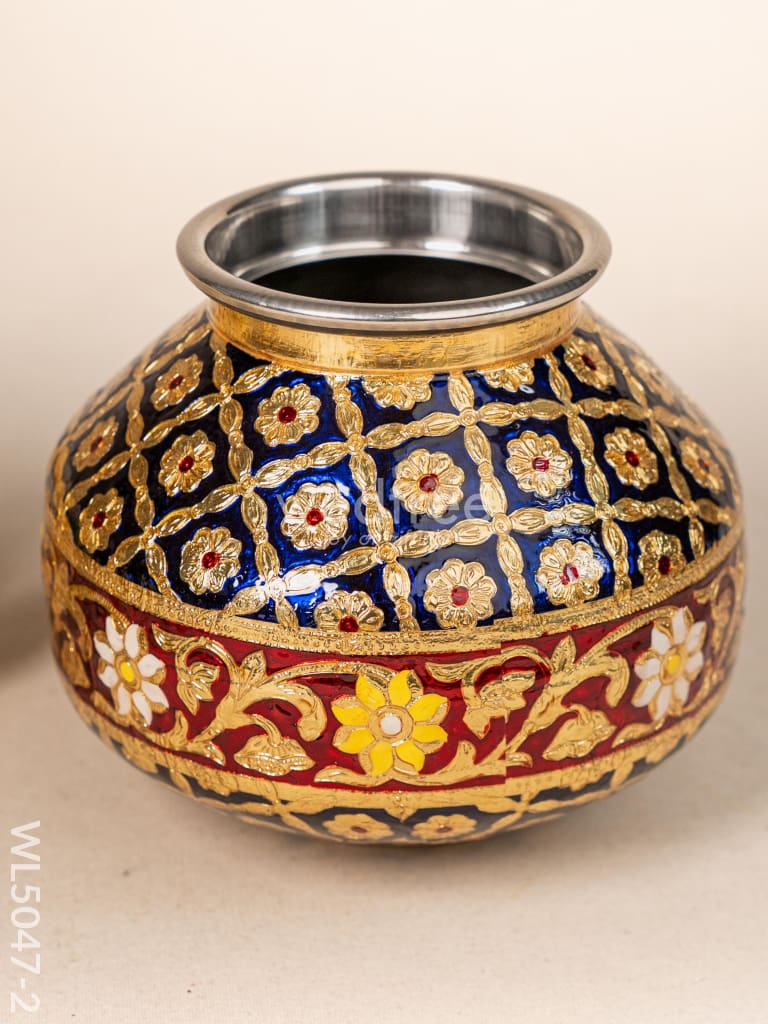 Meenakari Kudam - 7 inch - Blue - WL5047-2