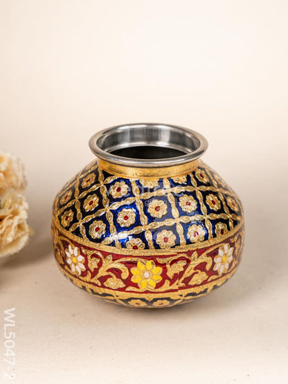 Meenakari Kudam - 7 inch - Blue - WL5047-2