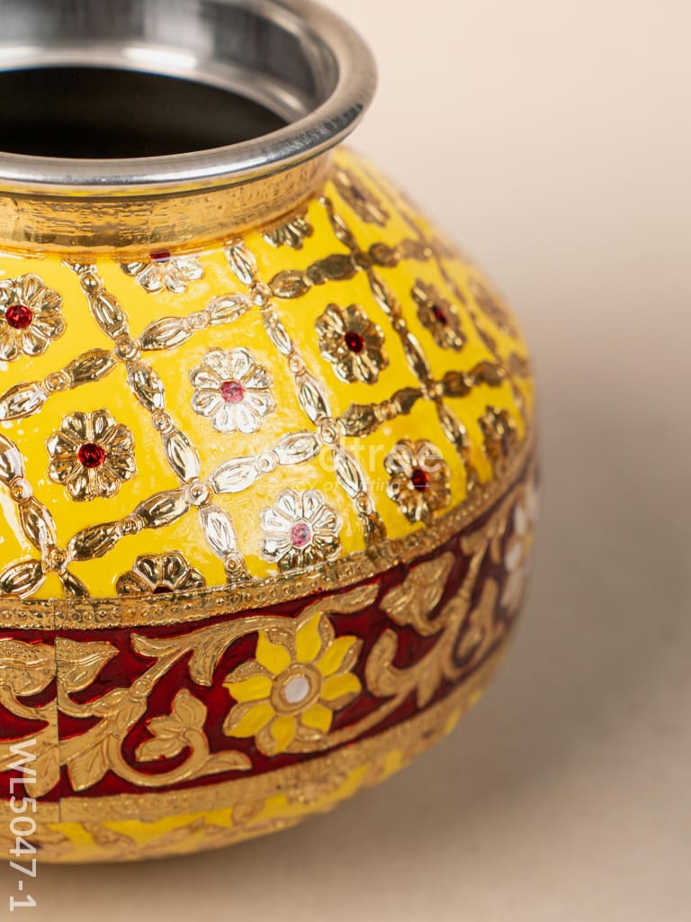 Meenakari Kudam - 7 inch - Yellow - WL5047-1