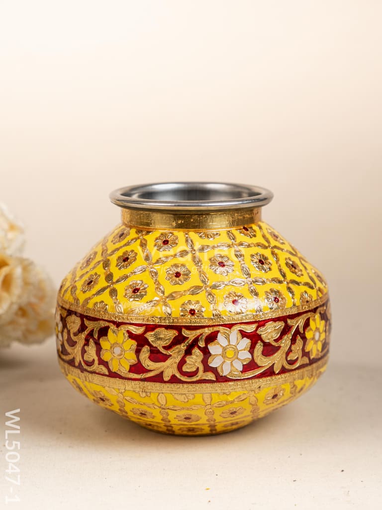 Meenakari Kudam - 7 inch - Yellow - WL5047-1
