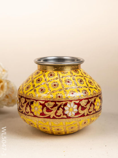 Meenakari Kudam - 7 inch - Yellow - WL5047-1