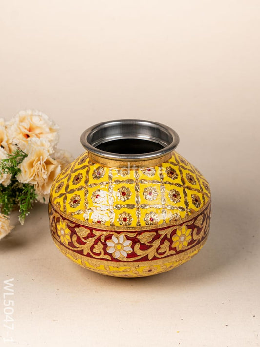 Meenakari Kudam - 7 inch - Yellow - WL5047-1