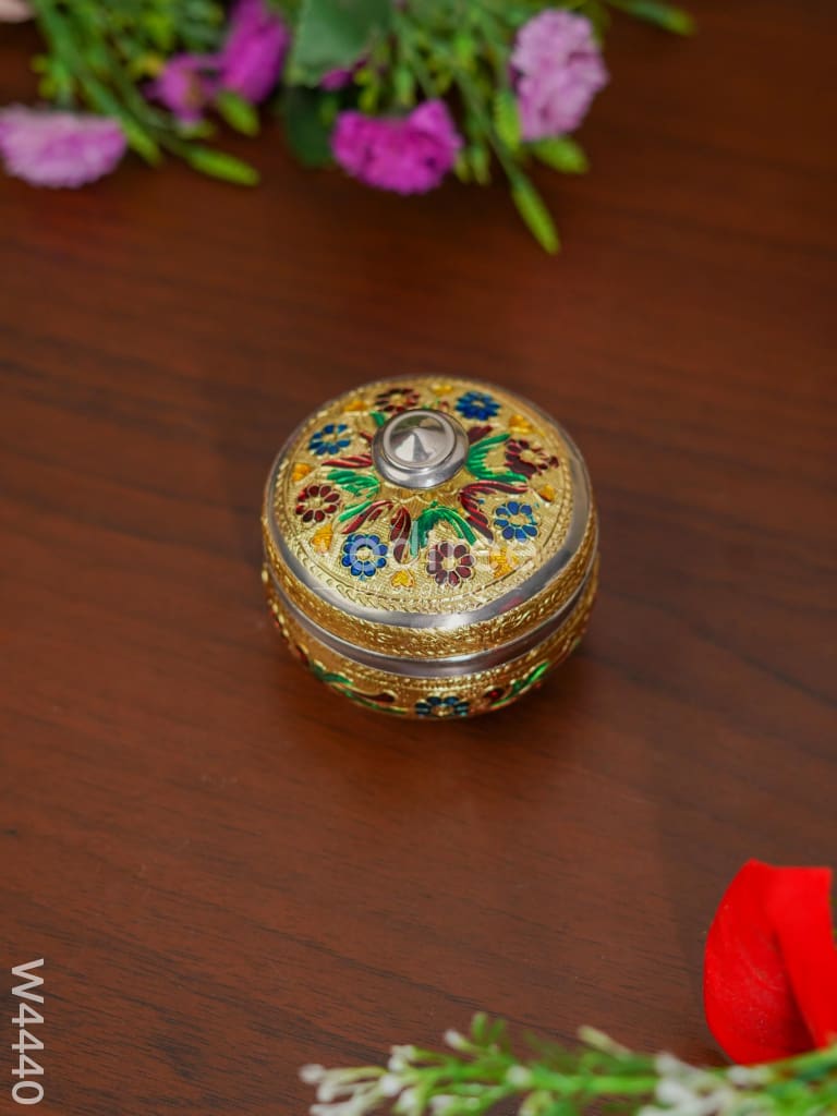 Meenakari kumkum box - W4440