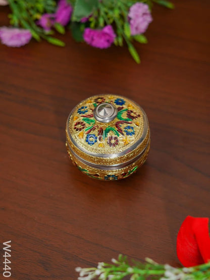 Meenakari kumkum box - W4440