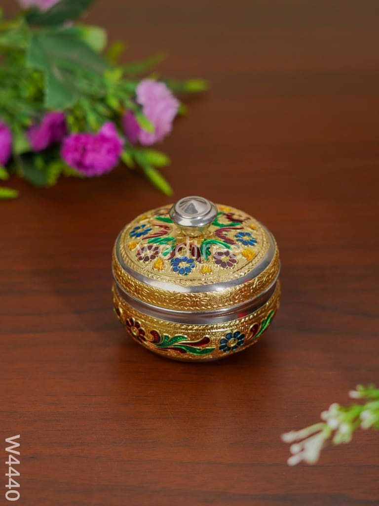 Meenakari kumkum box - W4440