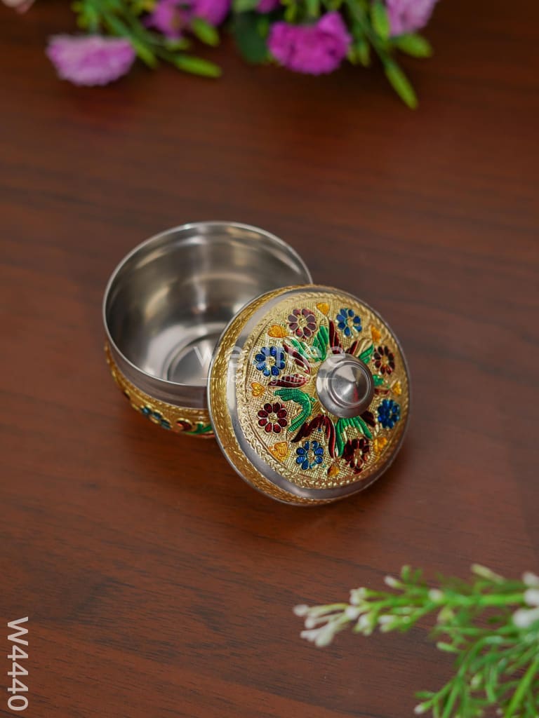 Meenakari kumkum box - W4440