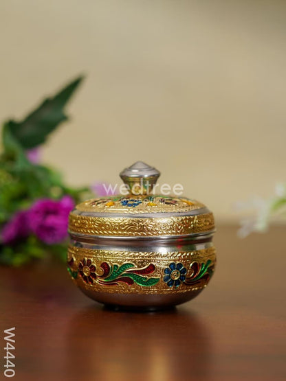 Meenakari kumkum box - W4440
