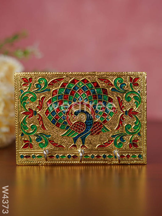 Meenakari Peacock Key Hanger - Small - W4373