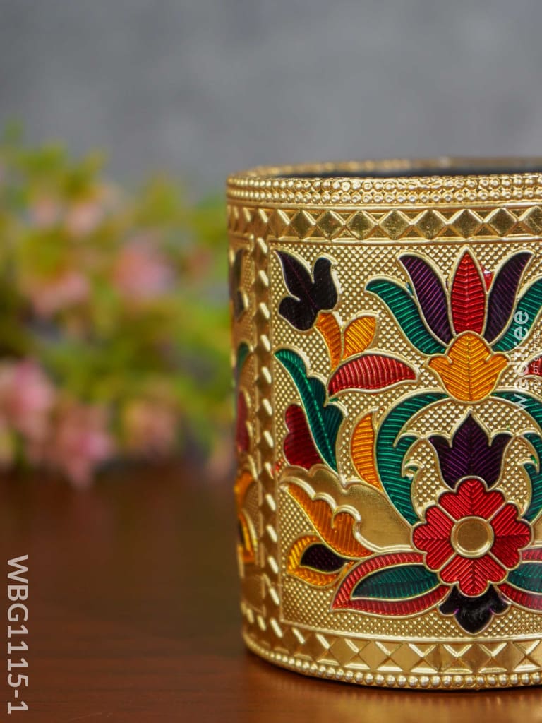Pen Stand With Floral Design - Wbg1115