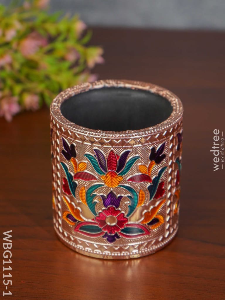 Pen Stand With Floral Design - Wbg1115