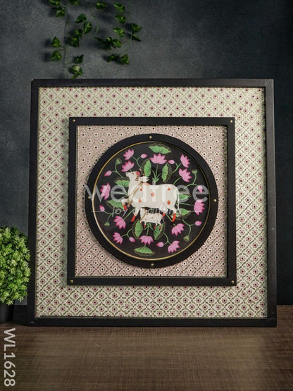 Meenakari Pichwai Cow Design - Wall Frame 24X24 -WL1628