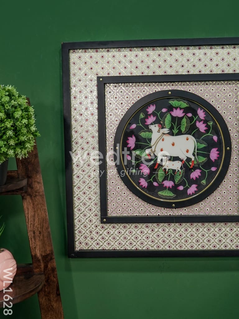 Meenakari Pichwai Cow Design - Wall Frame 24X24 -WL1628