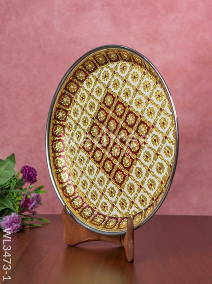 Meenakari Plate - 10 inch - WL3473